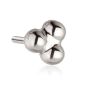 Tish Lyon 14ct White Gold Triple Ball Threadless Labret Single Earring