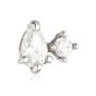 Tish Lyon 14ct White Gold Double Gem Threadless Labret Single Earring