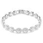 Swarovski Round Cut Una Bracelet - White with Rhodium Plating 5682279