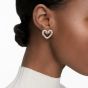 Swarovski Una Small Heart Earrings - Rose Gold Plating 5628659