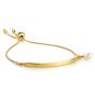 Jersey Pearl Viva Slider Bracelet - Yellow Gold