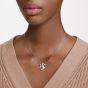 Swarovski Volta Small Bow Necklace - White with Rose Gold Plating 5656741