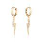 Scream Pretty Lightning Hoop Earrings - Gold SPG-260