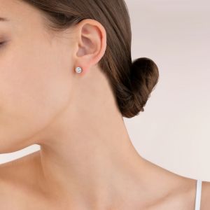 Coeur De Lion Silver Stud Earrings - Crystal