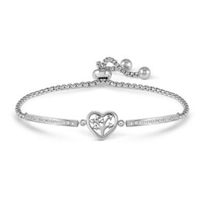 Nomination Milleluci Refined Bracelet Stainless Steel and Zirconia - Tree of Life Heart. Item code 028019/017