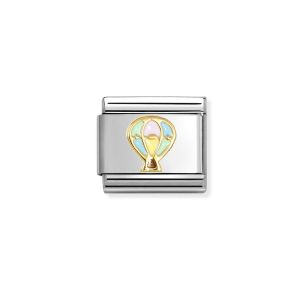 Nomination Classic Gold and Enamel Pastel Hot Air Balloon Charm 030285/66