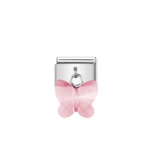 Nomination Classic Drop Charm - Swarovski Butterflies Pink 030604_11