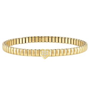 Nomination Extension Style Bracelet Steel and Yellow Gold Zirconia Heart 046011_004