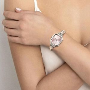 Nomination Watch Rectangular Silver with Zirconia Surround