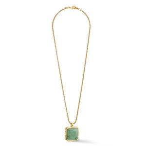 Coeur De Lion Necklace Amulet Spikes Square Aventurine Gold Green - 1200100516