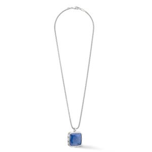 Coeur De Lion Amulet Spikes Necklace - Square Aventurine Silver Blue 1200100717