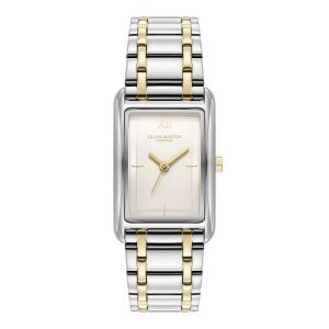 Olivia Burton Grove Rectangular White Two Tone Bracelet Watch 24000197