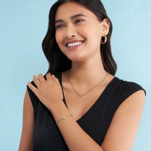 Olivia Burton Minima Bee Green and Gold Plated Beaded Charm Necklace - 24100172