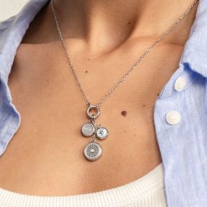Olivia Burton Bee and North Star Silver Charm Necklace - 24100330