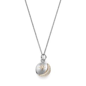 Olivia Burton Signature Celestial Star and Moon Silver Tone Pendant Necklace. Item code 24100468.