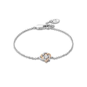 Clogau Forever Yours Sterling Silver Heart Bracelet with Topaz - 3SAMH0090