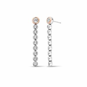 Clogau Celebration Silver Drop Hoop Earrings 3SCLC0799