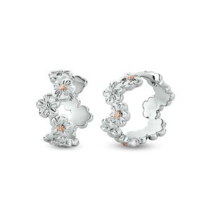 Clogau Nature's Wonder Forget-Me-Not Huggie Hoop Earrings 3SFMN834