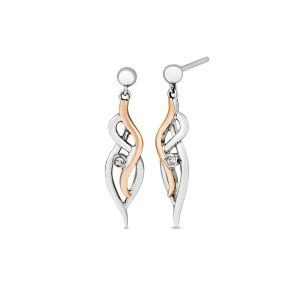 Clogau Nature's Wonder Sterling Silver Waterfall Drop Earrings with Topaz 3SSWF898
