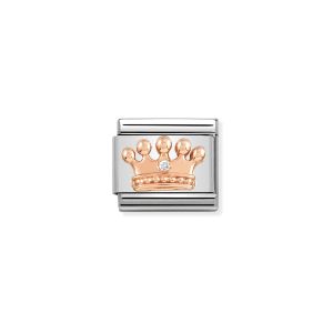 Nomination Classic Rose Gold and Zirconia Crown Charm 430305_24