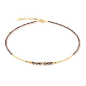 Coeur De Lion Shimmering Princess Necklace Pearls - Gold Brown - 4312101100