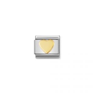 NOMINATION COMPOSABLE Classic LOVE in stainless steel with 18k gold Heart 030116_02