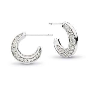 Kit Heath Bevel Cirque Zirconia Semi-Hoop Stud Earrings 
3151CZ