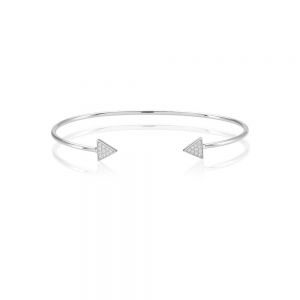 Sif Jakobs Panzano Bangle - Silver with White Zirconia SJ-B0095-CZ