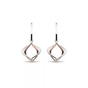 Kit Heath Entwine Alicia Small Rose Gold Drop Earrings 60018RRP