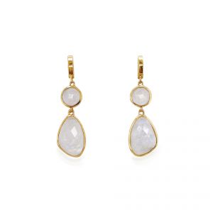 Sarah Alexander Tidal Rainbow Moonstone Double Drop Earrings