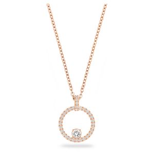 Swarovski Creativity Circle Pendant, White, Rose Gold Plating 5202446