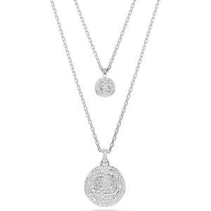Swarovski Meteora Layered Pendant - White with Rhodium Plating 5684244