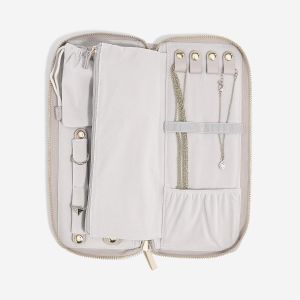 Stackers Taupe Jewellery Roll Travel Case 75775