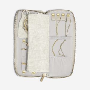 Stackers Jewellery Roll - Linen and Oatmeal 76392
