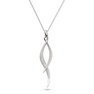 Kit Heath Entwine Twine Twist Pavé Necklace 90225CZ