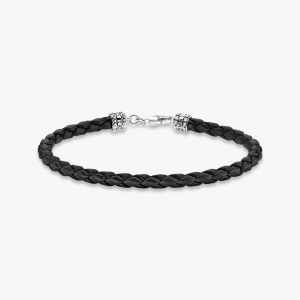 Thomas Sabo Leather Bracelet - Black - A2011-682-11-L19