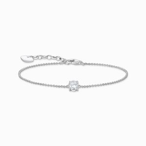 Thomas Sabo Silver Bracelet with White Zirconia Pendant - A2156-051-14-L19
