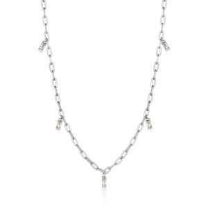 Ania Haie Glow Drop Necklace - Silver N018-02H