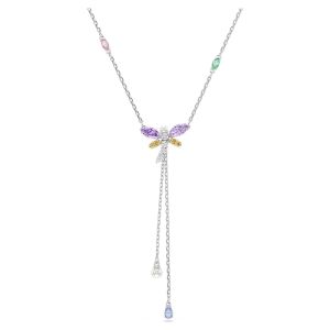 Ariana Grande x Swarovski Y Necklace Mixed Cuts Dragonfly - Multicolored with Rhodium Plating - 5749183