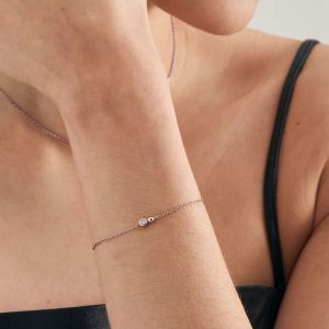 Ania Haie Silver Orb Sparkle Chain Bracelet - B045_01H_CZ