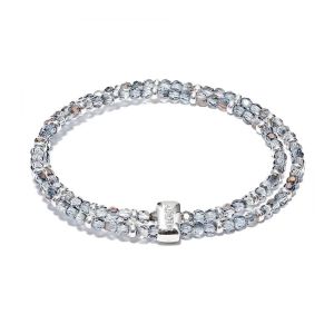 Annie Haak Looped Mini Blisski Silver Bracelet - Storm Crystal B2689-17