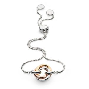 Kit Heath Bevel Trilogy Gold and Rose Gold Toggle Bracelet 7169GRG