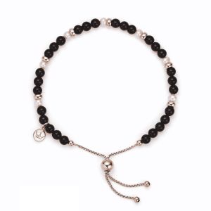 Jersey Pearl Sky Bracelet - Scatter Style in Black Agate 1827910