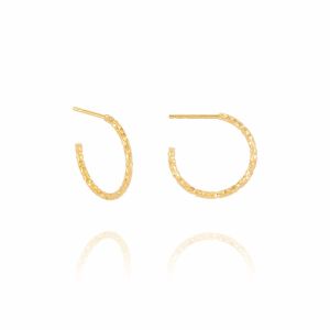 Rachel Jackson Shimmering Sun Medium Hoop Earrings Gold