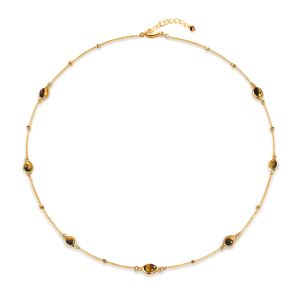 Sarah Alexander Cinnabar Gemstone Dome Charm Necklace