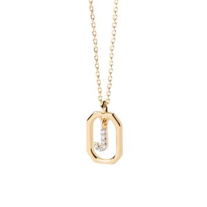 PDPaola Mini Letter J Gold Necklace CO01-521