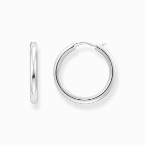 Thomas Sabo Silver Classic Wider Hoop Earrings - CR745-001-21