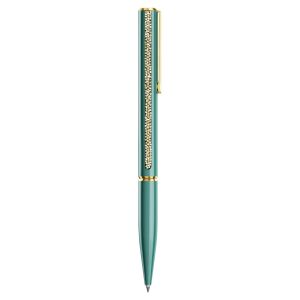Swarovski Crystal Shimmer Glide Ballpoint Pen - Green Lacquered Gold Tone Plated - 5707708