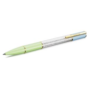 Swarovski Crystalline Lustre Ballpoint Pen Blue Green Gold-Tone Plated