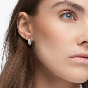 Swarovski Dextera Hoop Earrings -  Rhodium Plating 5618306